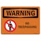 Signmission OSHA Warning Sign, 7" Height, 10" Width, Rigid Plastic, No Trespassing, Landscape, WS-P-L-12725 OS-WS-P-710-L-12725 - alternate 1